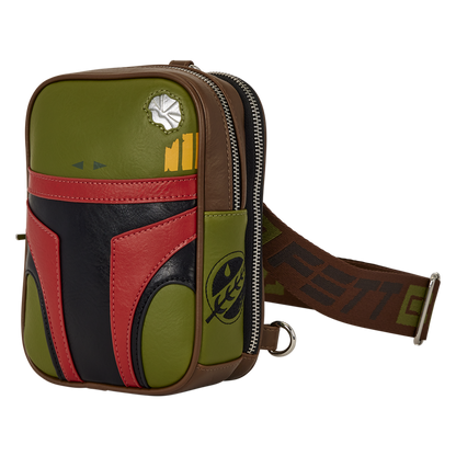 STAR WARS BOBA FETT COSPLAY LOUNGEFLY SLING CROSSBODY BAG