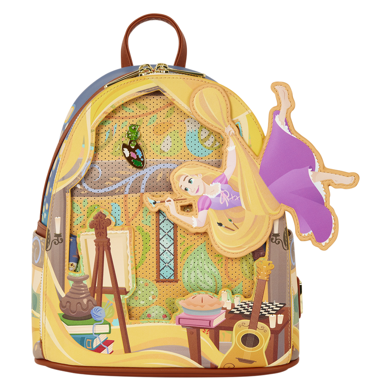 TANGLED RAPUNZEL GLOW PIN TRADER LOUNGEFLY MINI BACKPACK