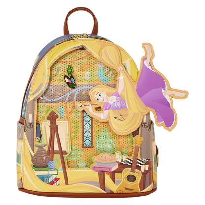 TANGLED RAPUNZEL GLOW PIN TRADER LOUNGEFLY MINI BACKPACK