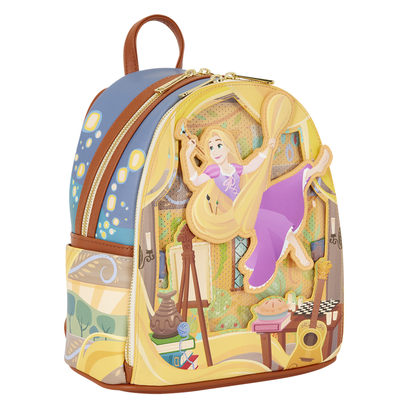 TANGLED RAPUNZEL GLOW PIN TRADER LOUNGEFLY MINI BACKPACK