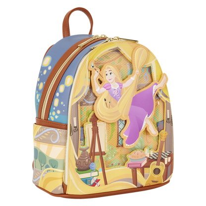 TANGLED RAPUNZEL GLOW PIN TRADER LOUNGEFLY MINI BACKPACK