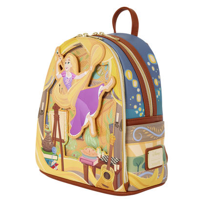 TANGLED RAPUNZEL GLOW PIN TRADER LOUNGEFLY MINI BACKPACK