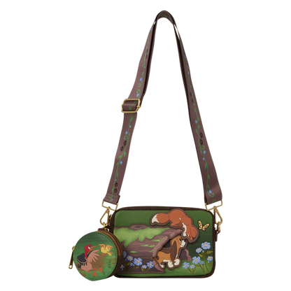 THE FOX AND THE HOUND TOD & COPPER LOUNGEFLY SLING CROSSBODY BAG WITH COIN BAG