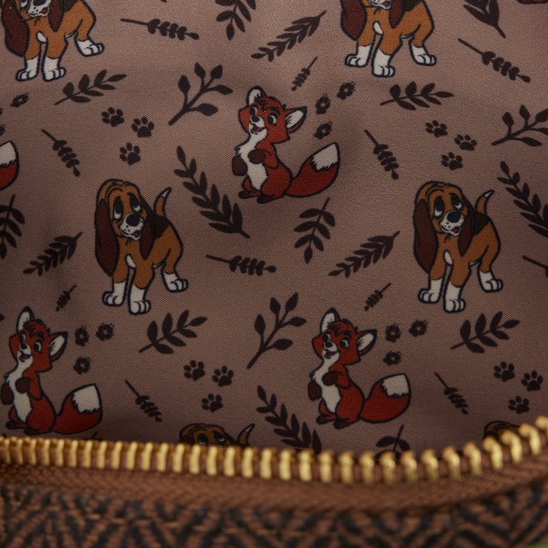 THE FOX AND THE HOUND TOD & COPPER LOUNGEFLY SLING CROSSBODY BAG WITH COIN BAG