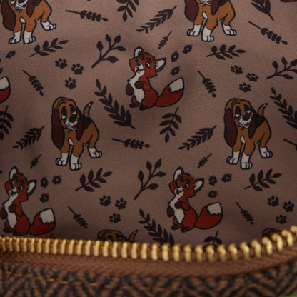 THE FOX AND THE HOUND TOD & COPPER LOUNGEFLY SLING CROSSBODY BAG WITH COIN BAG