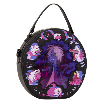 THE SWORD IN THE STONE MADAM MIM LENTICULAR LOUNGEFLY CROSSBODY BAG
