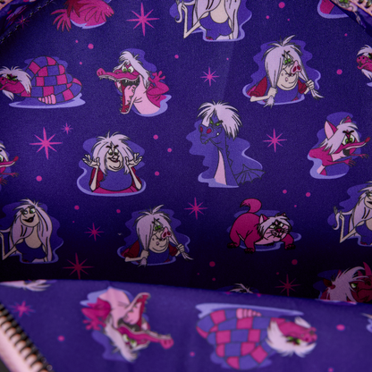 THE SWORD IN THE STONE MADAM MIM LENTICULAR LOUNGEFLY CROSSBODY BAG