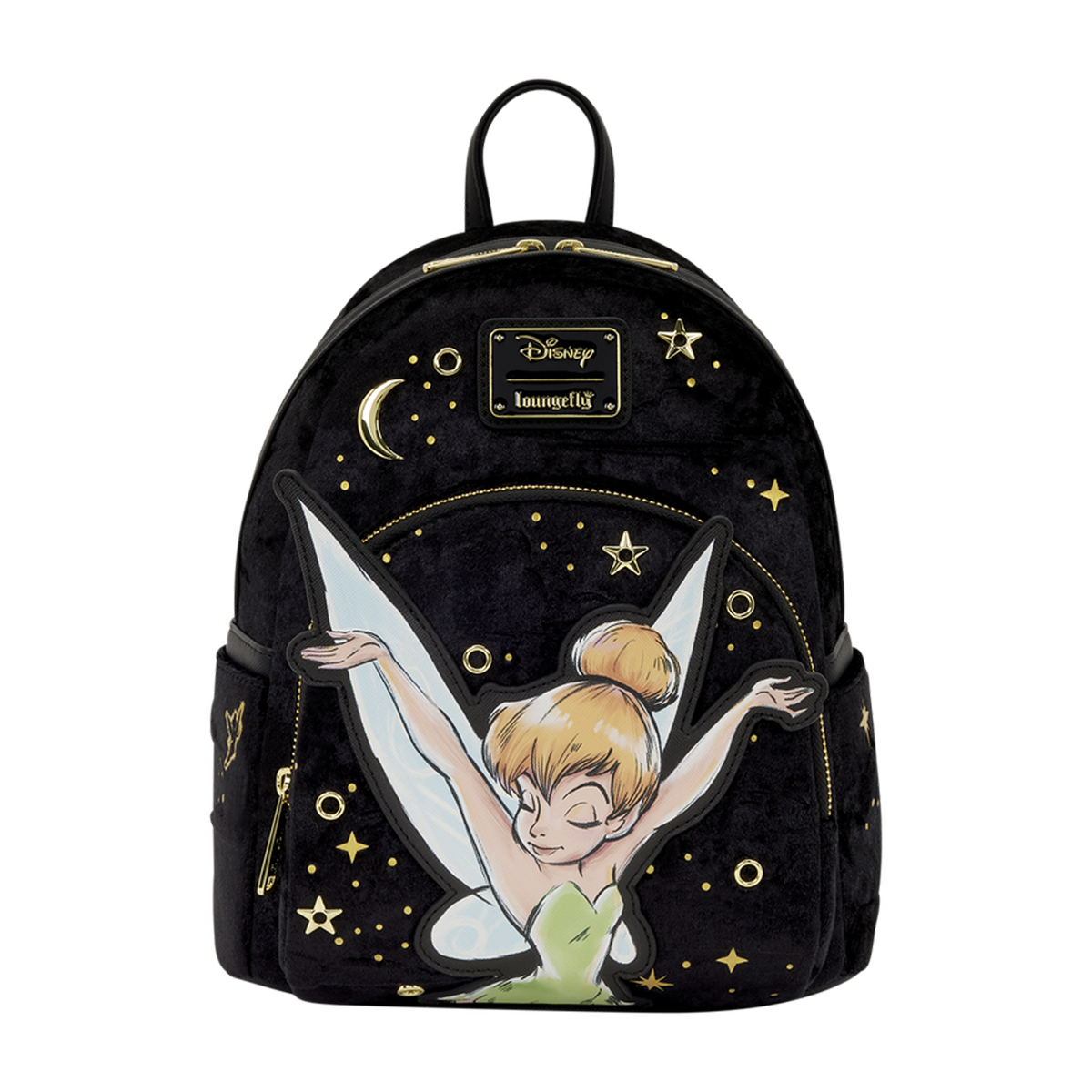 TINKER BELL PIXIE DUST VELVET LOUNGEFLY MINI BACKPACK