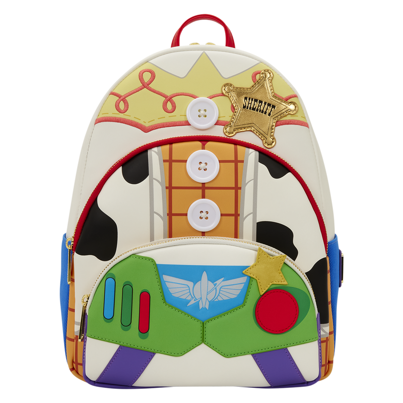 TOY STORY 5 TRIPLE POCKET JESSIE, WOODY & BUZZ LOUNGEFLY MINI BACKPACK