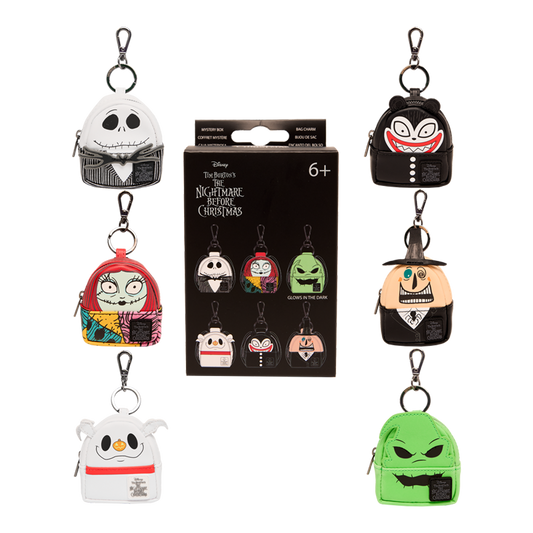 THE NIGHTMARE BEFORE CHRISTMAS COSPLAY LOUNGEFLY MYSTERY BAG CHARMS