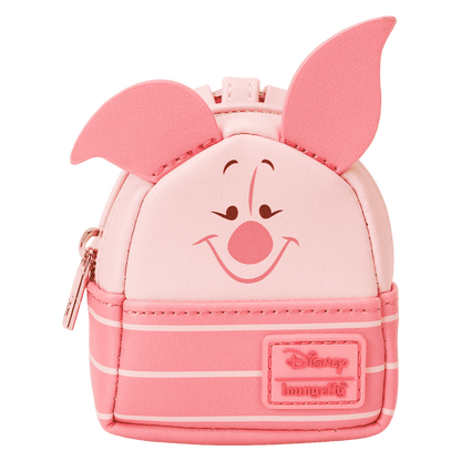 Pink piglet Loungefly bag charm from Winnie the Pooh on a white background