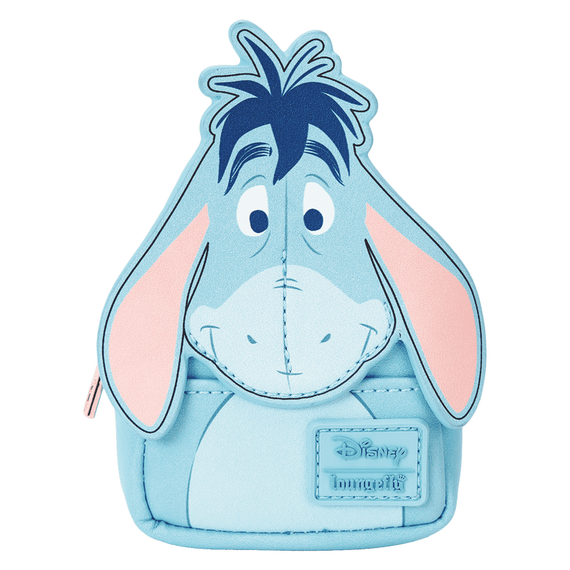 Winnie the Pooh Eeyore Loungefly bag charm on a white background