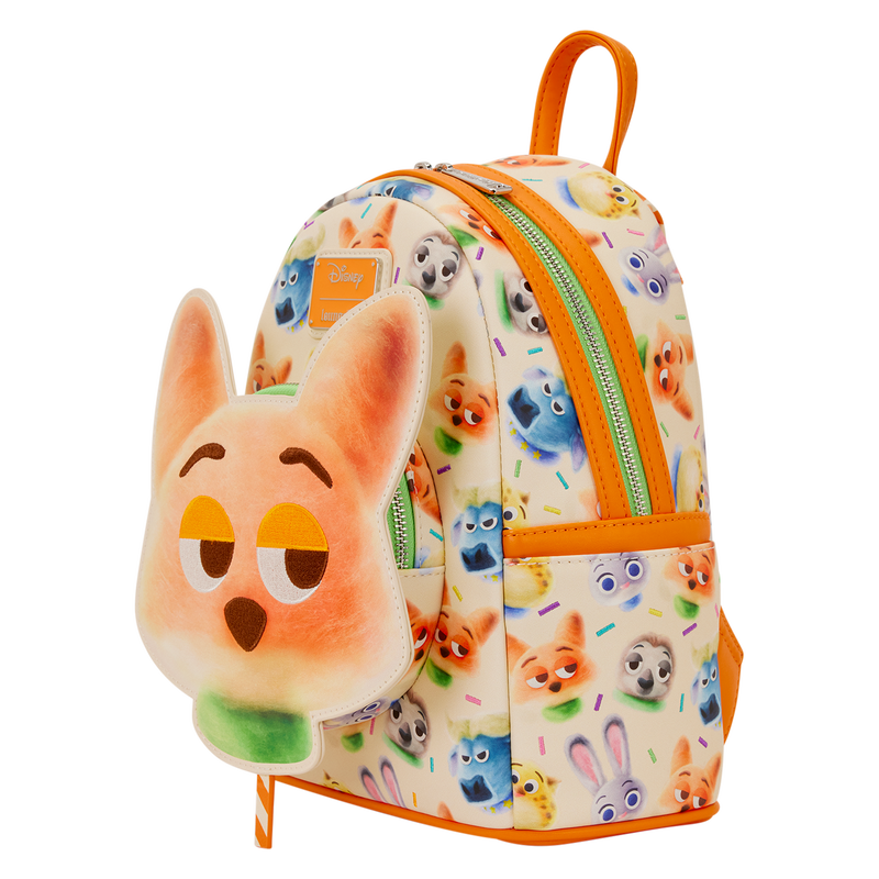 Nick WIlde Loungefly backpack design on a white background