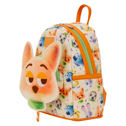Nick WIlde Loungefly backpack design on a white background