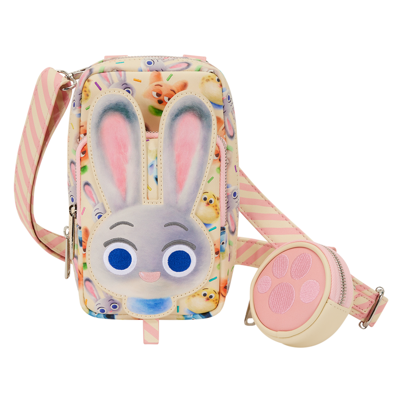 Zootopia 2 Judy Loungefly crossbody bag withJudy design on a white background