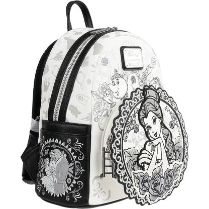 BEAUTY AND THE BEAST BELLE SKETCH LOUNGEFLY MINI BACKPACK