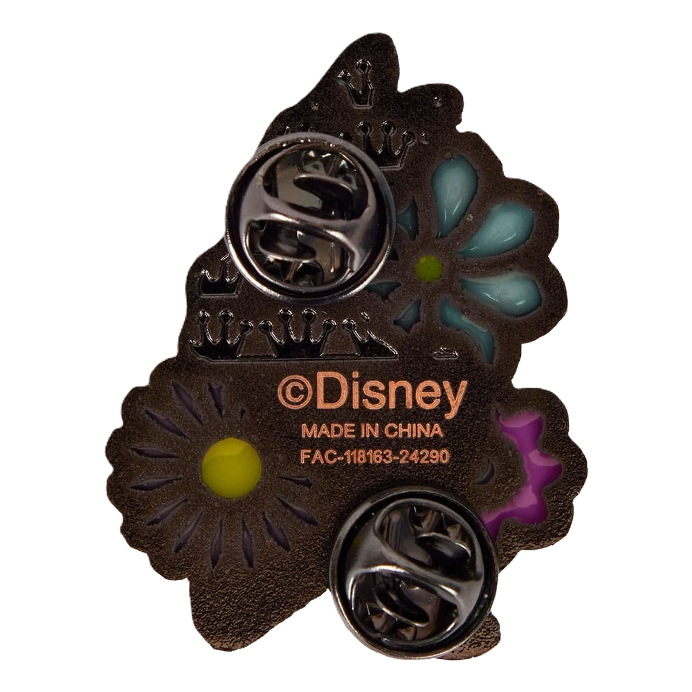 Disney Disney Daisy Duck Loungefly pin with floral design aon a white background