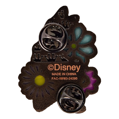 Disney Disney Daisy Duck Loungefly pin with floral design aon a white background