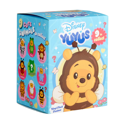 Box of Disney Yuyus with winnie the pooh in a bee outfit and colorful design